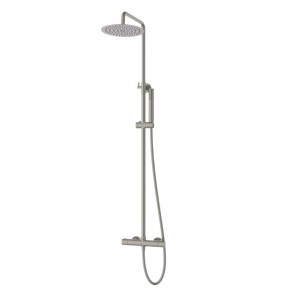 Kolumna prysznicowa LUGO CMN01TBSL Deszczownica 25cm Termostat Stal szczotkowana