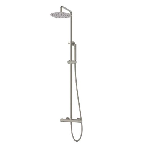 Kolumna prysznicowa LUGO CMN01TBSL Deszczownica 25cm Termostat Stal szczotkowana