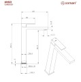 Bateria umywalkowa ANGO CMB3029GM Gunmetal