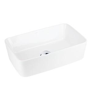 Umywalka nablatowa ANGO UC5627CH prostokątna 480x295x135 mm Chromowany korek