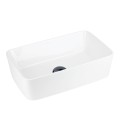 Umywalka nablatowa ANGO UC5627BL prostokątna 480x295x135 mm Czarny korek
