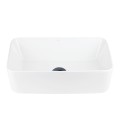Umywalka nablatowa ANGO UC5627BL prostokątna 480x295x135 mm Czarny korek