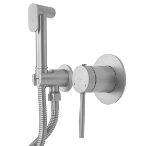 Bateria bidetowa podtynkowa LUGO CMB7570BSL Stal szczotkowana