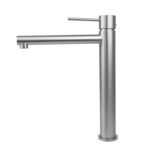 Wysoka bateria umywalkowa LUGO CMB7512BSL Stal szczotkowana