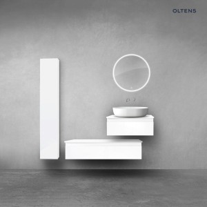 Oltens Vernal zestaw mebli łazienkowych 160 cm biały połysk 68695000