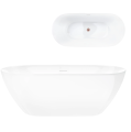 Wanna wolnostojąca OLVENA V041MBRG 150 cm Korek klik klak Miedź szczotkowana