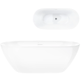 Wanna wolnostojąca OLVENA V041MCH 150 cm Korek klik klak Chrom