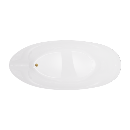 Wanna wolnostojąca AVOLA V032XXLBGL 180 cm Korek klik klak Złoto szczotkowane
