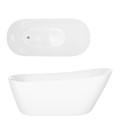Wanna wolnostojąca ESTELLA II SLIM V038XLBRG 170 cm Korek klik klak Miedź szczotkowana