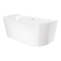 Wanna przyścienna MONO V029XLSBL Slim 170 cm Przelew szczelinowy Korek klik klak Czarny