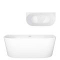 Wanna przyścienna MONO E029XLSWH Slim 170 cm Korek klik klak Biały