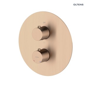 Oltens Katla bateria wannowo-prysznicowa termostatyczna podtynkowa miedź  szczotkowana 34600610