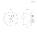 Oltens Onega bateria wannowo-prysznicowa podtynkowa termostatyczna miedź szczotkowana 34601610