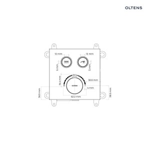 Oltens Onega (S) bateria wannowo-prysznicowa podtynkowa termostatyczna miedź szczotkowana 34602610