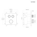 Oltens Onega (S) bateria wannowo-prysznicowa podtynkowa termostatyczna miedź szczotkowana 34602610