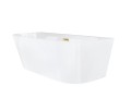 Wanna przyścienna MONO E029LSGL Slim 160 cm Korek klik klak Złoty
