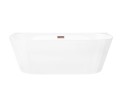 Wanna przyścienna MONO E029LSRG Slim 160 cm Korek klik klak Różowe Złoto