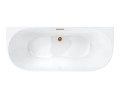 Wanna przyścienna MONO E029XLSGL Slim 170 cm Korek klik klak Złoty