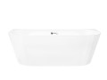 Wanna przyścienna MONO E029XLSCH Slim 170 cm Korek klik klak Chrom