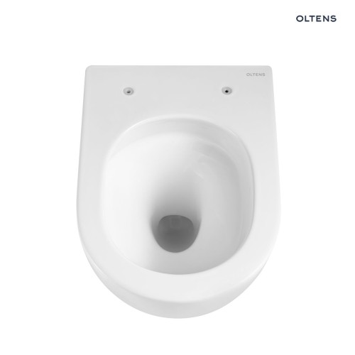 Oltens Hamnes OneForm Kort Stille PureRim miska WC wisząca z powłoką SmartClean biały połysk 42553000