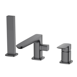 Bateria wannowa 3-otworowa Qanix Gun metal Avapax