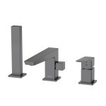 Bateria wannowa 3-otworowa Vellano Gun metal Avapax