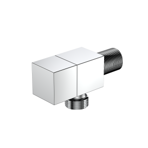 Zawór kątowy przyłączeniowy 1/2x3/8 mosiężny Cube Chrom Avapax