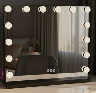 LUSTRO LED HOLLYWOOD S BLACK 58X45