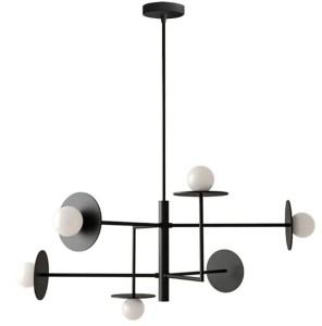 LAMPA APP1668-6CP BLACK MAT