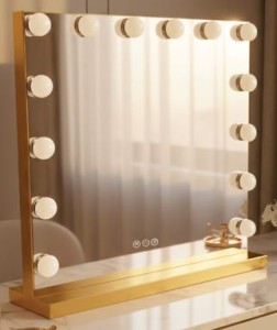 LUSTRO LED HOLLYWOOD S BRUSH GOLD 80X60
