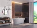 Wanna przyścienna MONO E029LBRG 160x75 cm Korek klik-klak Miedź Szczotkowana
