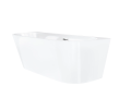 Wanna przyścienna MONO E029XLBSL 170x80 cm Korek klik-klak Stal Szczotkowana