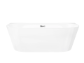 Wanna przyścienna MONO E029XLBSL 170x80 cm Korek klik-klak Stal Szczotkowana