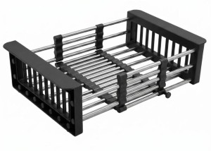 P14487 KOSZYK TELESKOPOWY BLACK