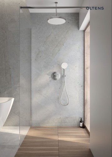 Oltens Aera ramię prysznicowe sufitowe 25 cm chrom 39404100