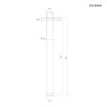 Oltens Aera ramię prysznicowe sufitowe 25 cm czarny mat 39404300