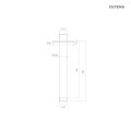 Oltens Aera ramię prysznicowe sufitowe 15 cm grafit 39405400