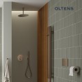 Oltens Aera ramię prysznicowe sufitowe 15 cm miedź szczotkowana 39405610
