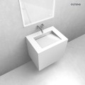 Oltens Stila umywalka 60x45 cm meblowa LavaForm biały połysk 40200000