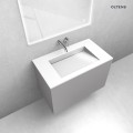 Oltens Stila umywalka 80x45 cm meblowa LavaForm biały połysk 40201000