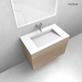 Oltens Stila umywalka 80x45 cm meblowa LavaForm biały mat 40201900