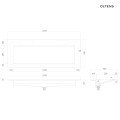 Oltens Stila umywalka 120x45 cm meblowa LavaForm biały połysk 40204000