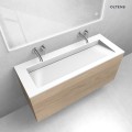 Oltens Stila umywalka 120x45 cm meblowa LavaForm biały połysk 40204000