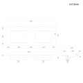 Oltens Stila umywalka 120x45 cm meblowa LavaForm biały połysk 40205000