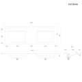 Oltens Stila umywalka 140x45 cm meblowa LavaForm biały połysk 40206000