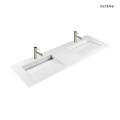 Oltens Stila umywalka 140x45 cm meblowa LavaForm biały połysk 40206000