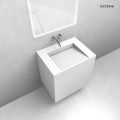 Oltens Stila umywalka 60x45 cm ścienna LavaForm biały mat 40000900