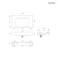 Oltens Stila umywalka 80x45 cm ścienna LavaForm biały połysk 40001000