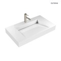 Oltens Stila umywalka 80x45 cm ścienna LavaForm biały połysk 40001000