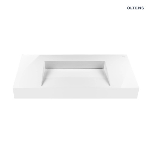 Oltens Stila umywalka 90x45 cm ścienna LavaForm biały połysk 40002000